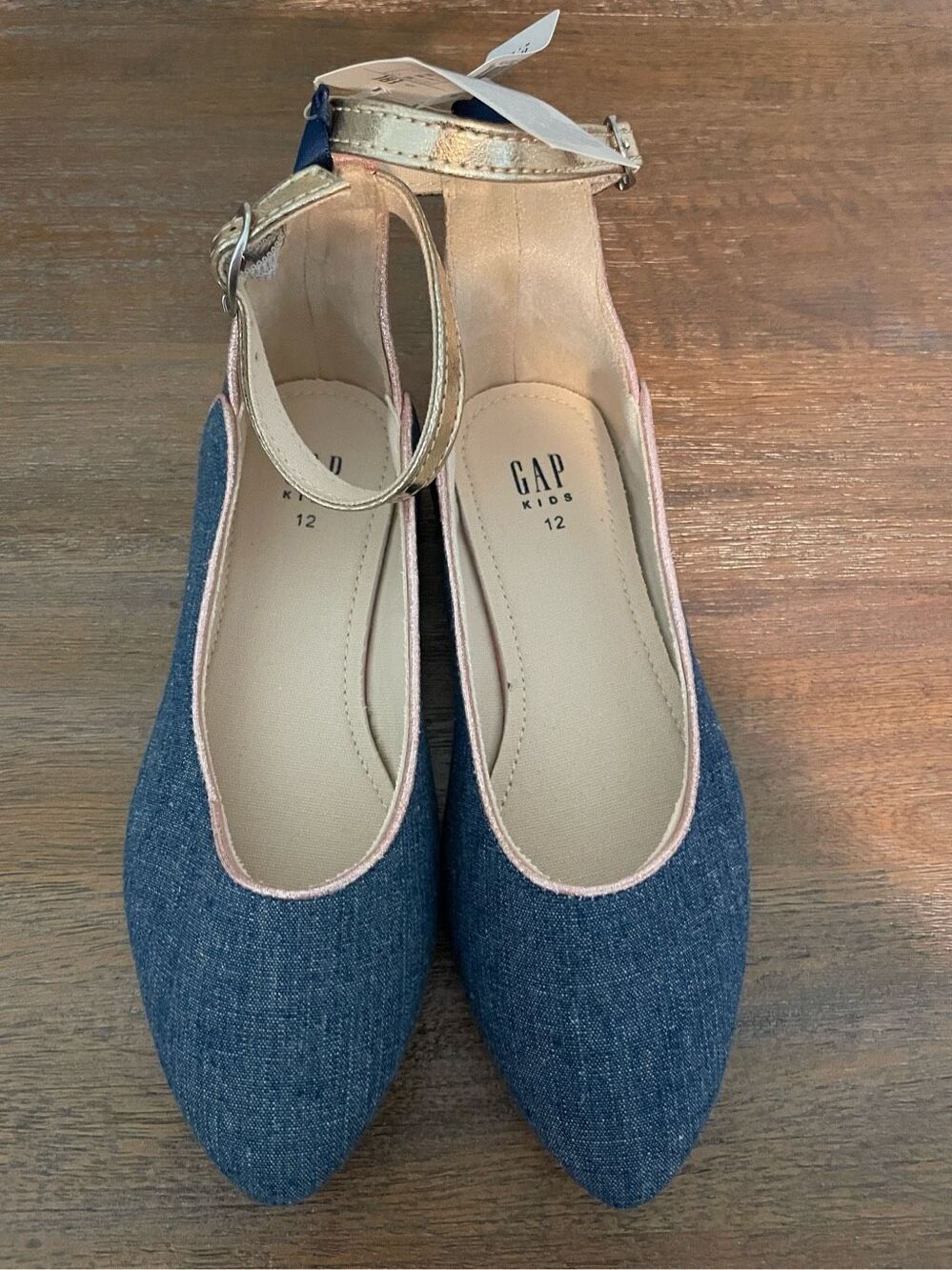 NEW Gap denim colored dress shoes. Size toddler 12